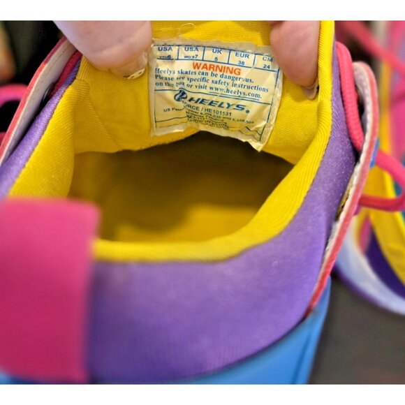 Heelys Force Skate Shoes Neon Colorblock HE101131 Pink Yellow - Picture 8 of 9